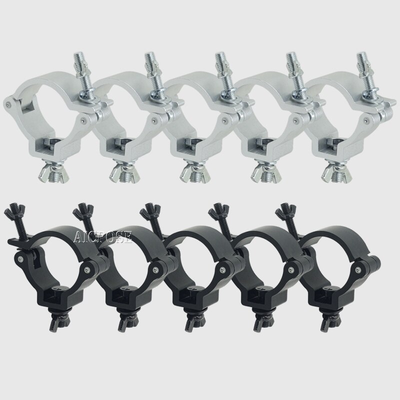 10Pcs/lots Stage Lights Clamp Hanger Truss Bracket Stage Heavy Duty Hooks Theatre Lighting Kit 48-51mm 100kg Alumimun Alloy Hook