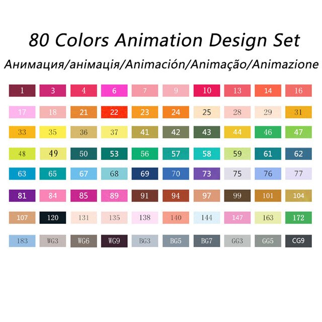 TOUCHNEW (T7) 30/40/60/80/168 colores juego de marcadores artísticos a base de Alcohol rotulador para bocetos pluma Fineliner para dibujar Manga suministros de oficina