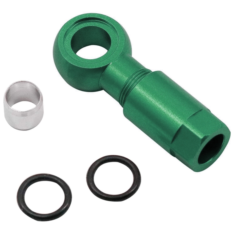 Aguja de manguera de freno de disco hidráulico para bicicleta, cabezal de oliva para Shimano SLX XT XTR, accesorios de freno de ciclismo: Verde