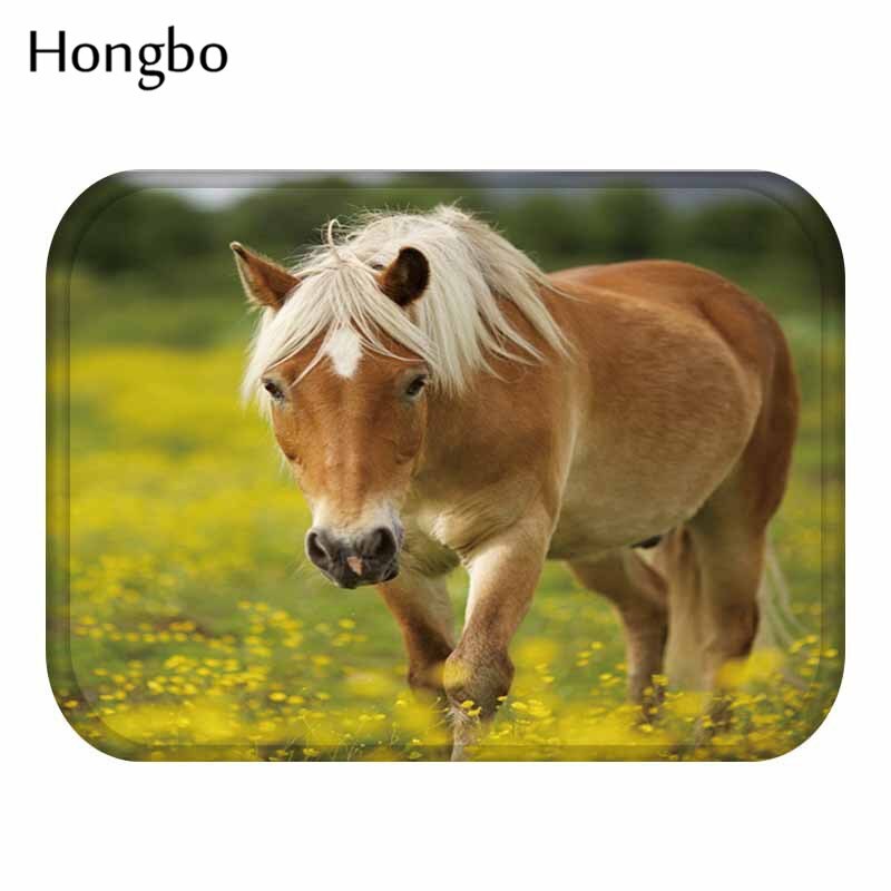 Hongbo-tyylinen majesteettiset hevosprinttimatot liukumattomat lattiamattot ulkomatot kirkkaat etuoven matot: 8