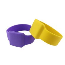 RFID Silicone Wristband With Snap Social Media NFC Chip Smart Bracelet