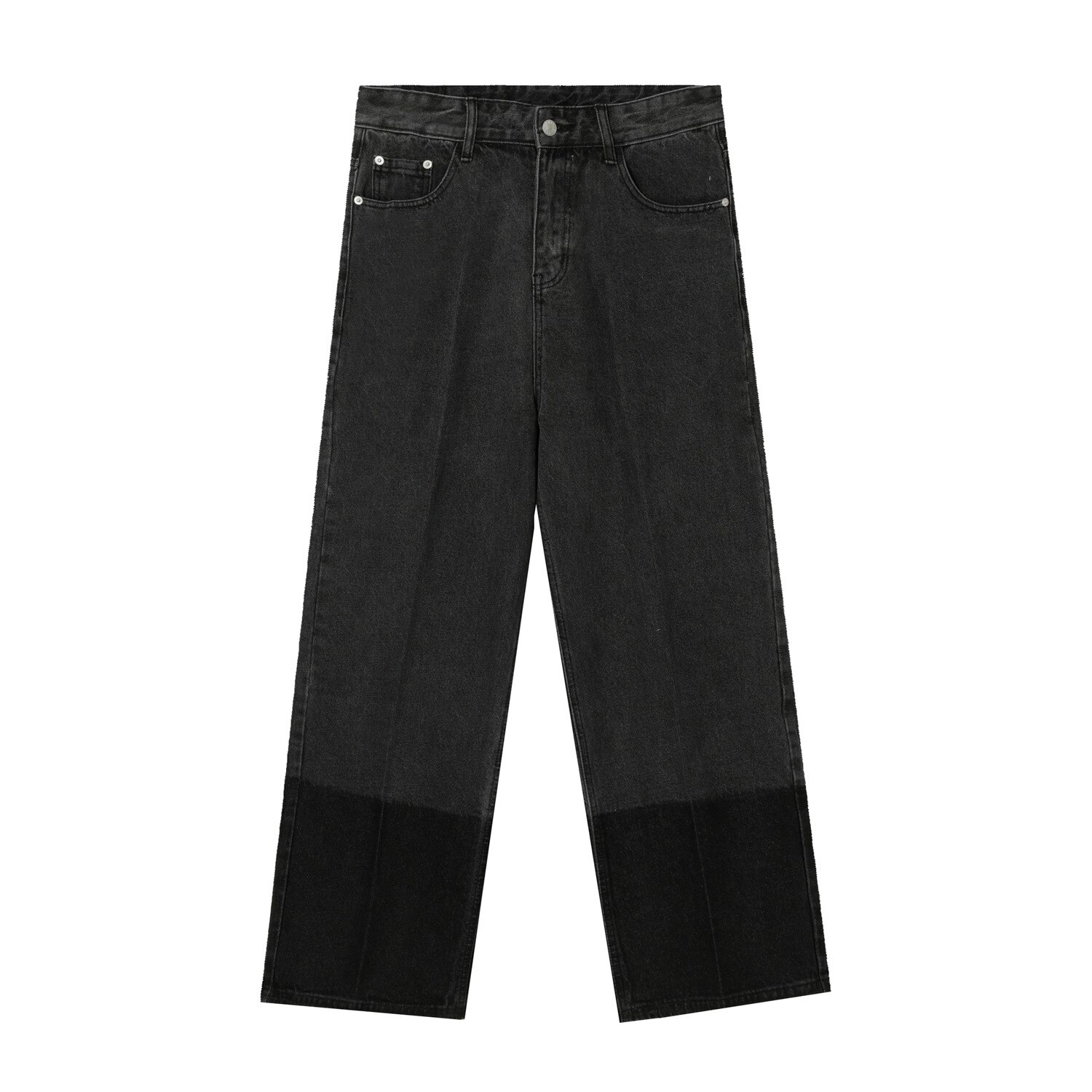 Pantalones vaqueros de pierna ancha para hombre, ropa de calle de estilo coreano, Hip Hop: 133 black / XL