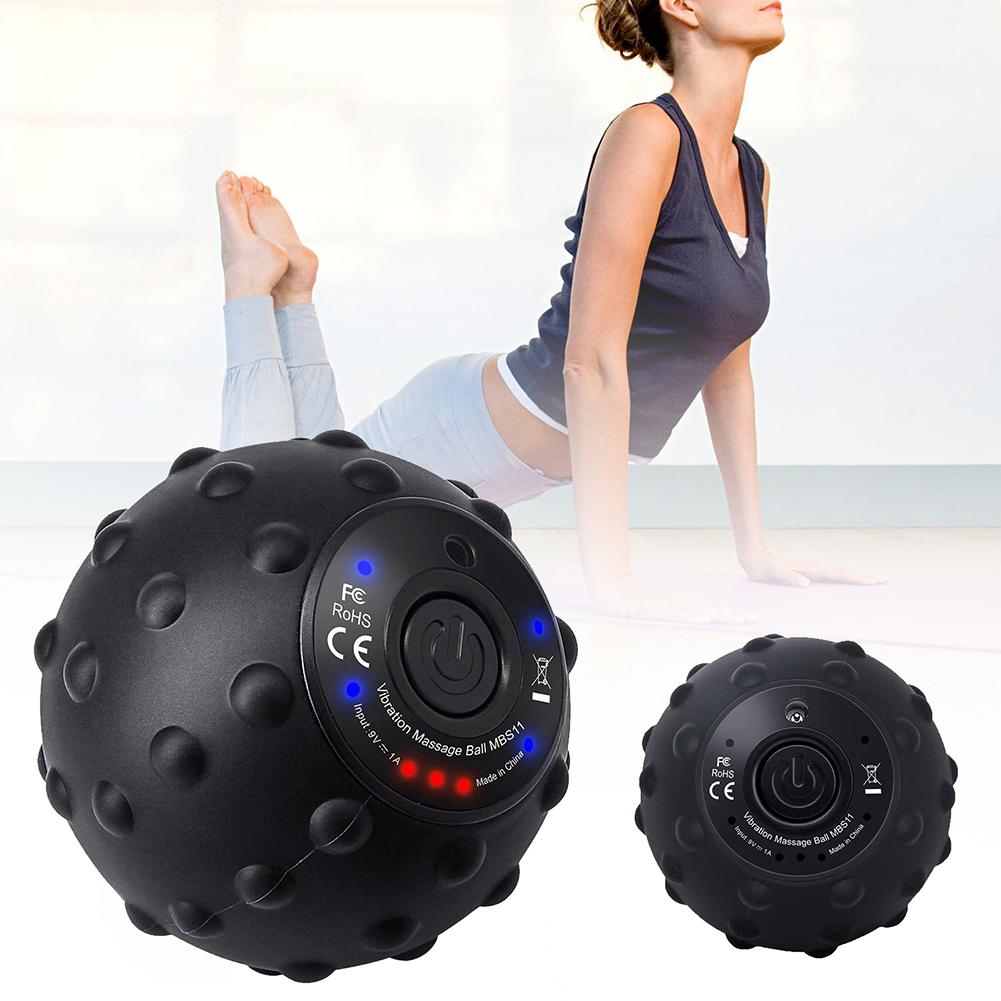 12W Elektrische Roller Bal 4 Speed Hoge Intensiteit Vibrerende Massage Bal Senoeory Spier Trillingen Stimulator Yoga Fitness Apparatuur