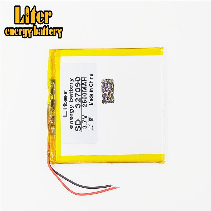 Bateria lipo aprovada pela sd ce, rohs, msds, 3.7v 327090 para tablet e pc., 2500mah.