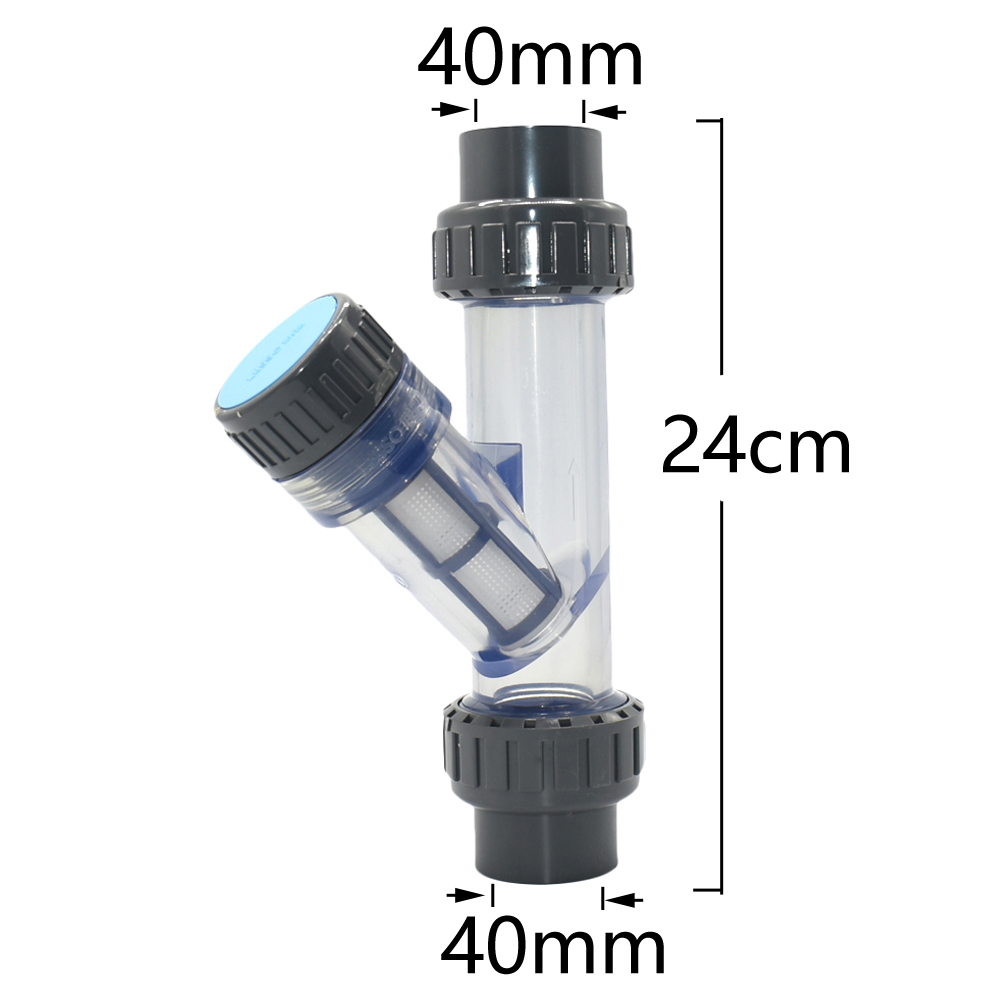 20/25/32/40/50/63mm Farm Garden Water Filter Screen Irrigation Filter Transparent Plastic Tube Quick Coupler: Red