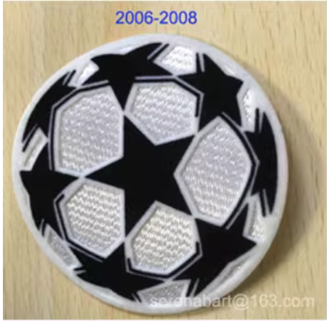 Naszywki piłkarskie Piłki sportowe Aplikacje robić naprasowania na naszywkę robić koszulki piłkarskiej najwyższej jakości: Antyczne srebro