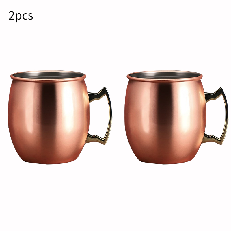 1/2/4 Stuks 2Oz Mini Moskou Muilezel Mok Roestvrijstalen Mokken Gehamerd Verkoperde Bierbeker Mok Bar Drinkwaren Accessoires: YELLOW