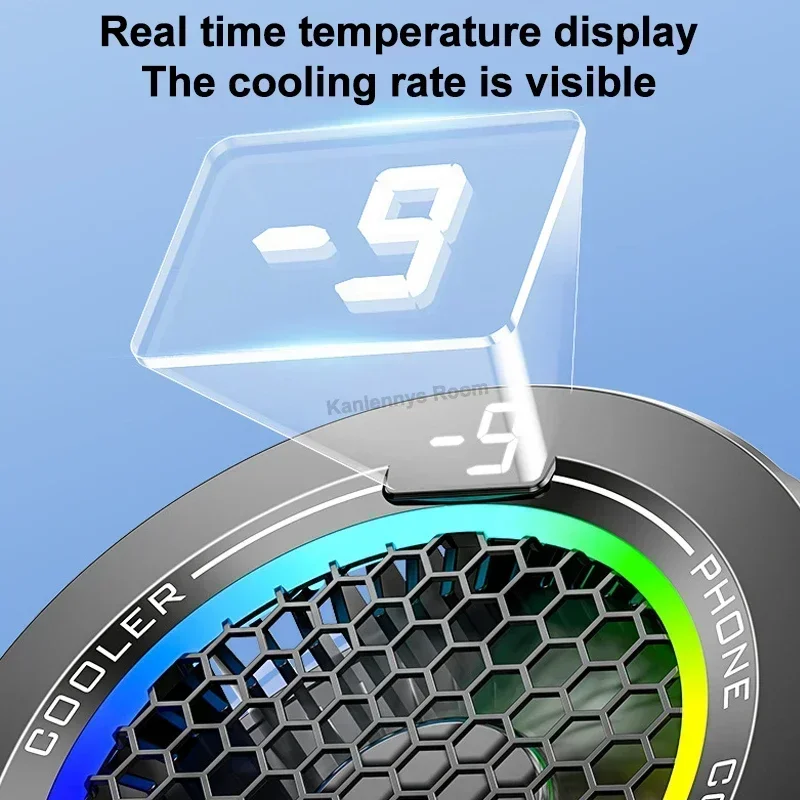X108 15W Dispositivo di raffreddamento del telefono cellulare Ventola di raffreddamento a semiconduttore Radiatore per iPhone Android PUBG Clip magnetica/posteriore 2 IN 1 Dissipatore di calore freddo