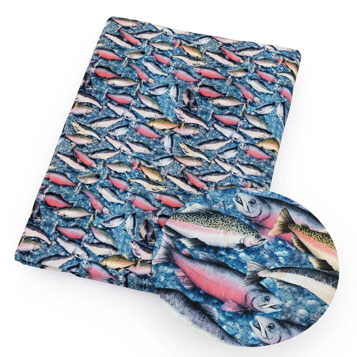 50*145cm Fish Polyester Cotton Fabric Printed Cloth for Patchwork Quilting Baby Bedding Sewing Cloth DIY Mate,c4623: 1070117001