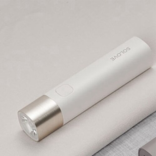 Youpin SOLOVE Taschenlampe X3 USB Typ-C Wiederaufladbare Elektrische Taschenlampe Helligkeit EDC Taschenlampe 3000mAh Energie Bank Mini LED taschenlampe: weiß  1stck