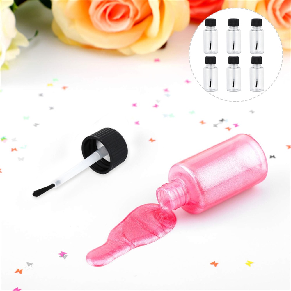 Kunststoff Nagellack flaschen ausbessern nachfüllbare Gläser auslaufs ichere Aufbewahrung flüssigkeit Malz Töpfe mit Bürsten kappe DIY Bastel behälter