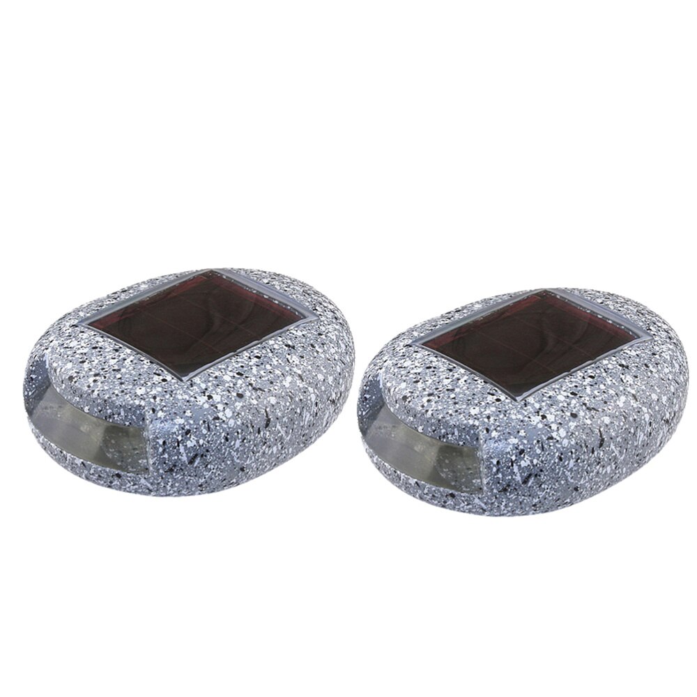 2 sztuk solarna lampa imitacja kamienia wodoodporna energia słoneczna lampka drogi podjazd podjazd światło krajobrazu na zewnątrz na zewnątrz (szary)