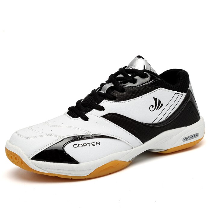TaoBo Original COPTER Size 45 Men Badminton Shoes Air Cushioning Tennis Sneaker Breathable Non-slip Table Tennis Shoes Dorpship: Black / 7.5
