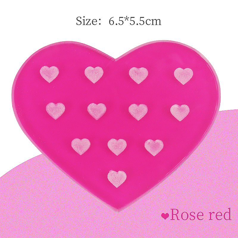 Hartvormig Kristal Wimperlijm Vult Bakje Met Enten Valse Wimpers Verlengstuk Pallet Board Stand Vrouwen Make-Up Tools: Watermelon Red