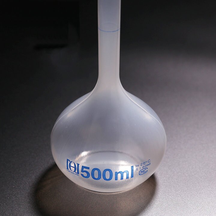 Frasco volumétrico de plástico con material PP de grado alimenticio, , 1 unid/lote, 25ml a 1000ml