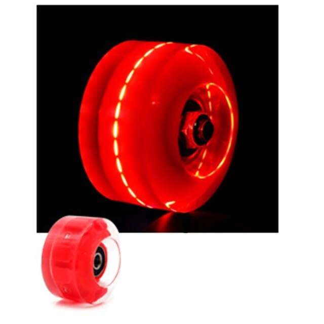 Double Row SKATEBOARD Four Wheels Wheel Luminous Wheels PU Flash Wheels: A