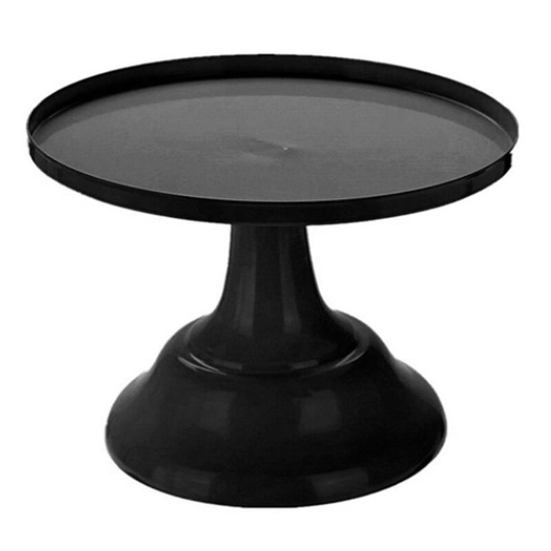 Supporto per torta base in ferro battuto supporto per dolce espositore per torta rotondo supporto per decorazione di compleanno di nozze 8 pollici: nero