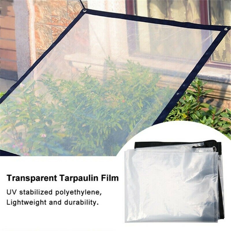 Window Transparent Rainproof Tarpaulin Succulent Plant Insulation Anti-freeze Anti-bird Windshield Tarpaulin Plastic Canopy Tarp