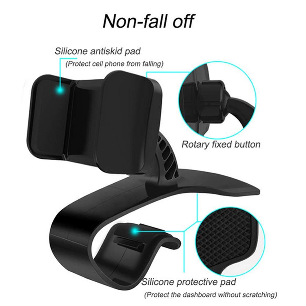 XMXCZKJ Auto Telefon Halter 360-Grad Rotation Handy Halter Geeignet für 4 zu 6 zoll Smartphones, dreh Armaturenbrett Clip Mo