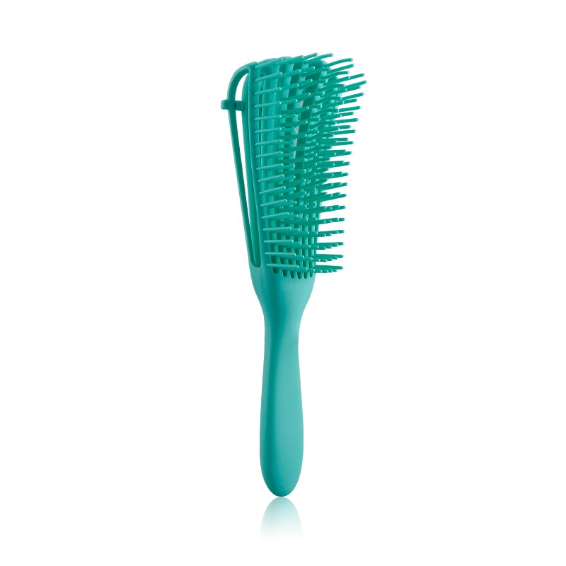 Brosse démêlante 4c brosse démêlante pour cheveux bouclés mouillés épais cheveux crépus ajuster Massage du cuir chevelu démêler brosse à cheveux # RD-15: GREEN