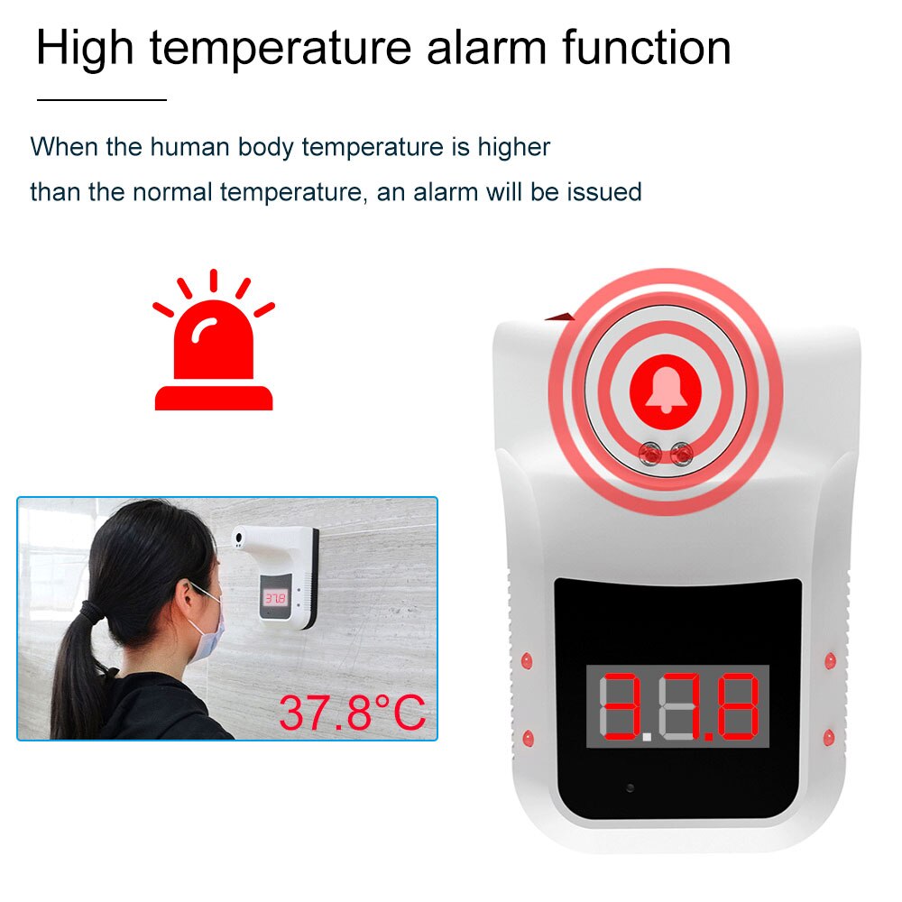 Tntelligent infrarojo digital automatic temperature recognition fever detection infrarouge alarme temperature sensor thermometer