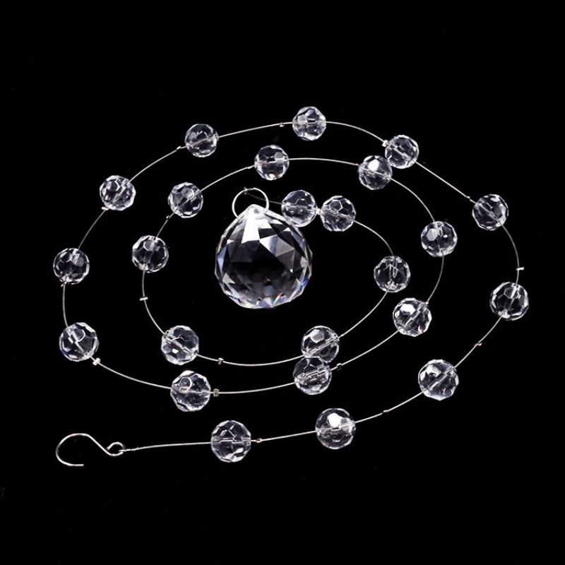 Kunstmatige Kristal Kralen Strengen Clear Glas Kralen Opknoping Gordijn Kroonluchter Ornamenten Deur String Opknoping Plafond Decoratie: XL