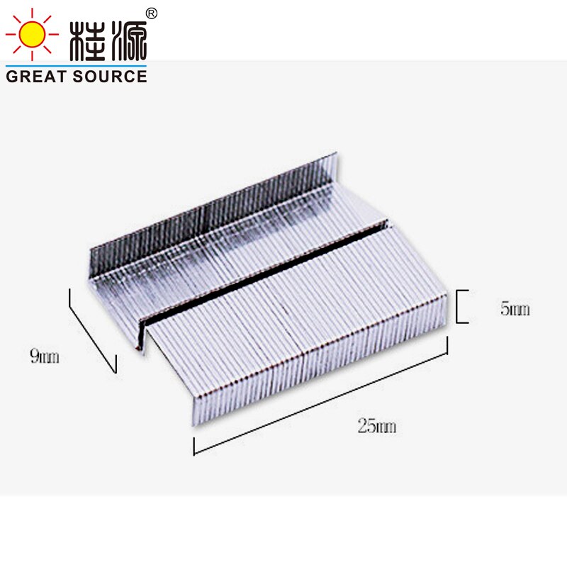 Agrafes métalliques 9mm largeur 5mm hauteur 1000 pièces par boîte (10 boîtes)