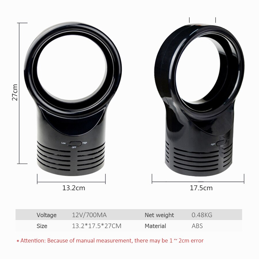 Mini USB Ventilator Voor Office Home Elektrische Laptop Ventilator Met Dubbele Side Bladeless Bureau Ventilator Bladen Abanico Draagbare Computer PC fan