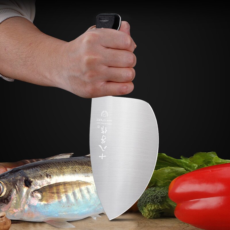 Shibazi Stainless Steel Filleting Knife Chinese Style Arc Shaped Market Sell Kill Fish Chef Cutter Kitchen Knives