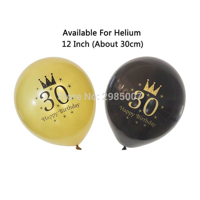30th cumpleaños globo 40 50 60 70 80 años decoraciones para de cumpleaños número 30 adultos Oro Negro cumpleaños globos