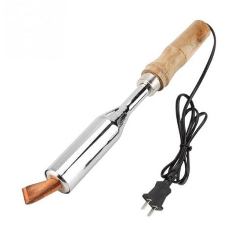 1pc 220V Electric Soldering Iron with Chisel Tip And Wood Handle Solder Station Repair Tool Large Power Welding Tools