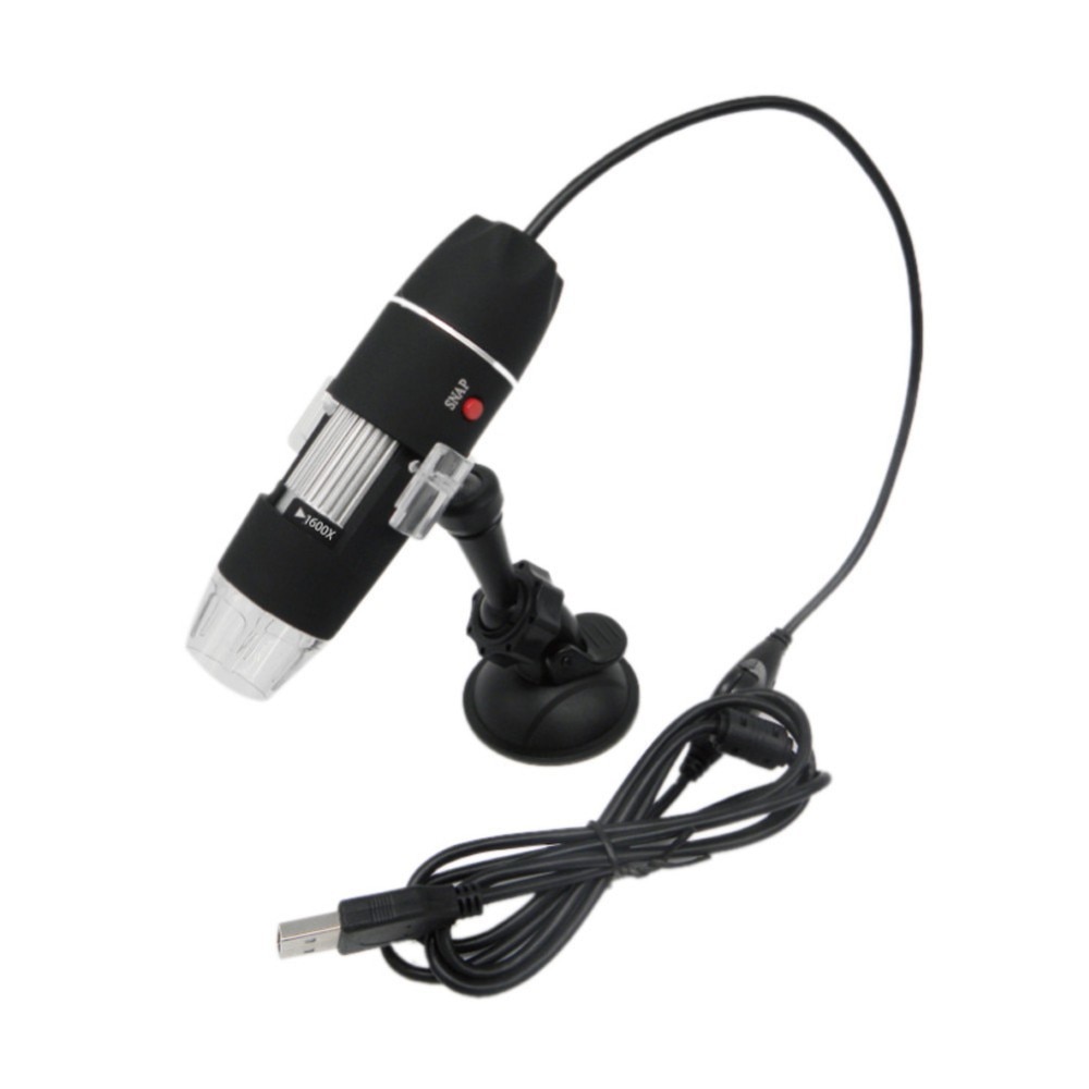 Mega pixel 1600x 8 led digitalt mikroskop usb endoskop kamera mikroskopi forstørrelsesglas elektronisk stereo pincet forstørrelse
