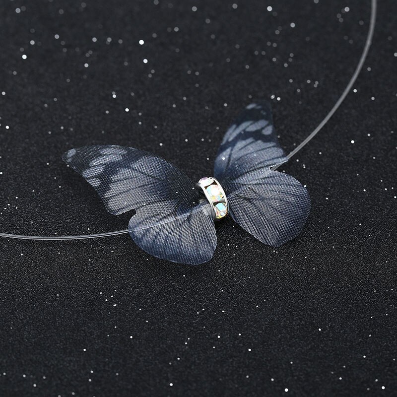 Kettingen accessoires naszyjnik sieraden ketting voor vrouwen dames sieraden vis draad flits boren vlinder collier fijn: Ketting 5
