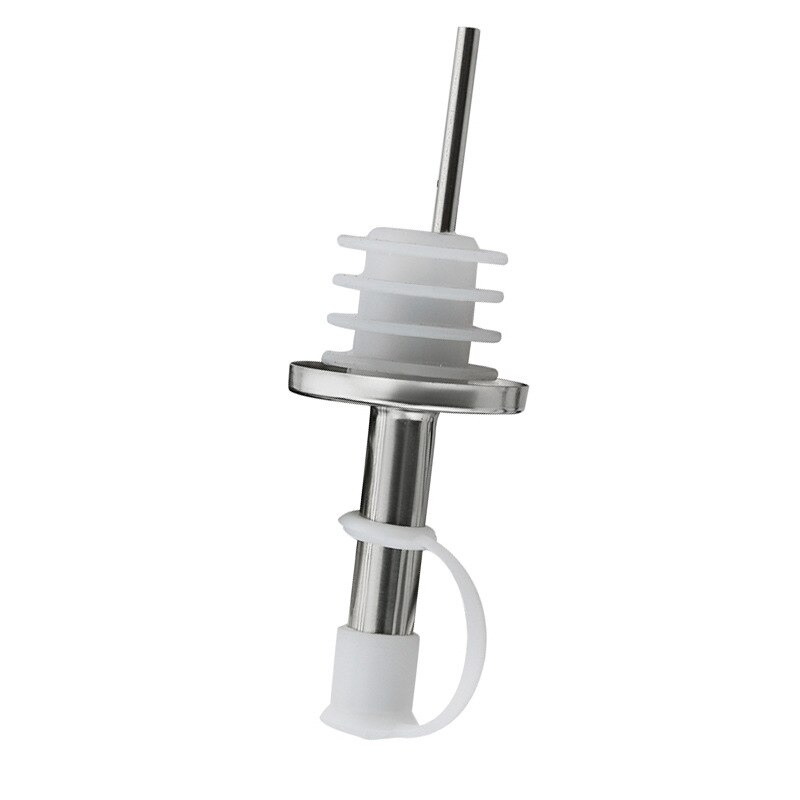 Stainless steel wine Olive Oil Pourer Dispenser Spout Glass Bottle Pourer With Cap Kitchen Accessories: C6