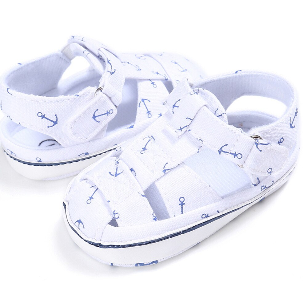 Imcut baby børn pige dreng blød sål krybbe sandaler toddler nyfødte sneakers sko: Hvid / 13-18 måneder