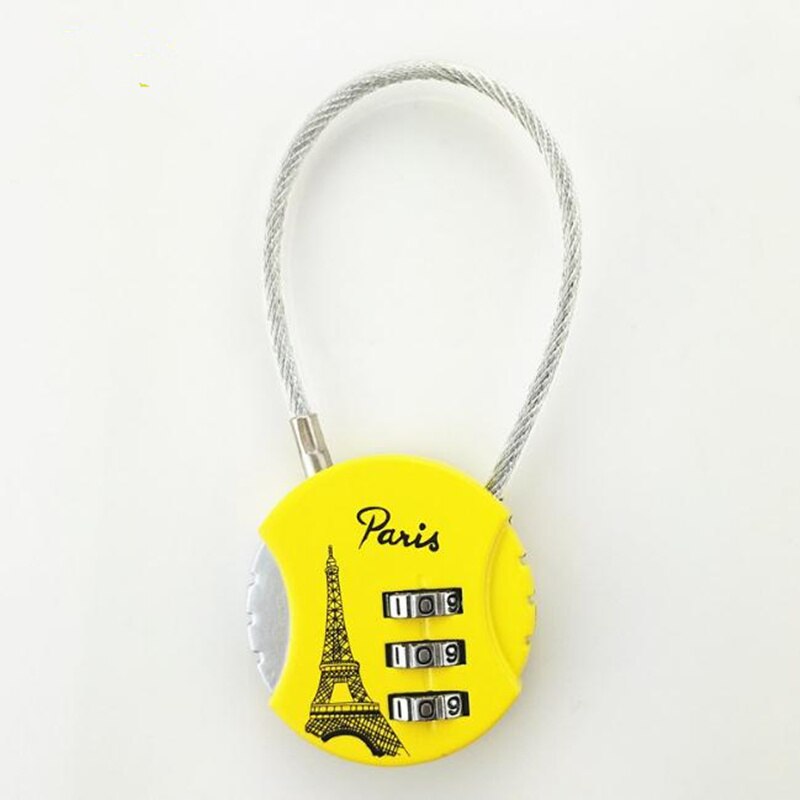 Zinc Alloy Mini Password Lock Padlock Luggage Backpack Security Lock Anti-theft Combination Code Number Lock Travel Accessories: Yellow