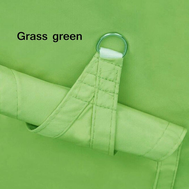 2*2*2m Dreieckige Polyester Regendicht Leinwand Sonnenschirm Netz Sonne Schutz Haus Hof Baldachin Sonne Sonnensegel markise Camping Schatten Tuch: Gras Grün