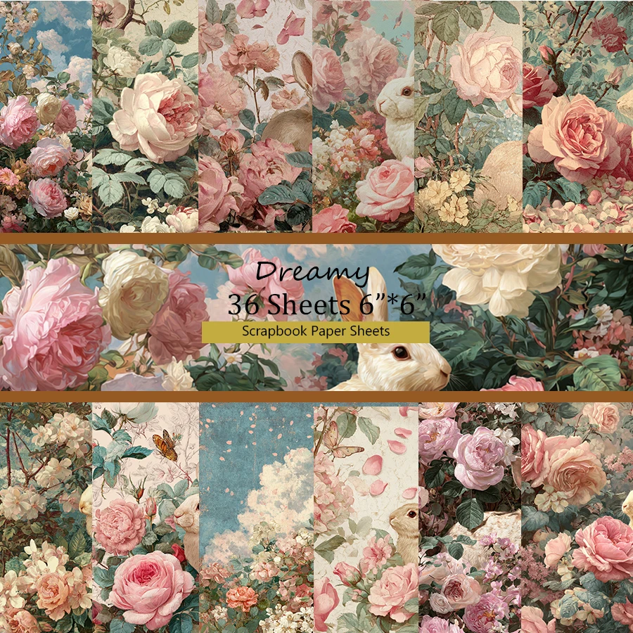 36 hojas de papel decorativo para álbum de recortes de 6 "x 6": para álbumes de recortes, origami, proyectos escolares y fabricación de tarjetas.: 11