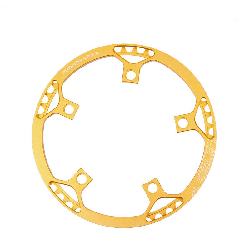 Litepro Folding Bike Chainring 45T/47T/53T/56T/58T Crankset 130BCD BMX Chainwheel Ultralight AL7075 Folding Bicycle Crank: Golden / 58T