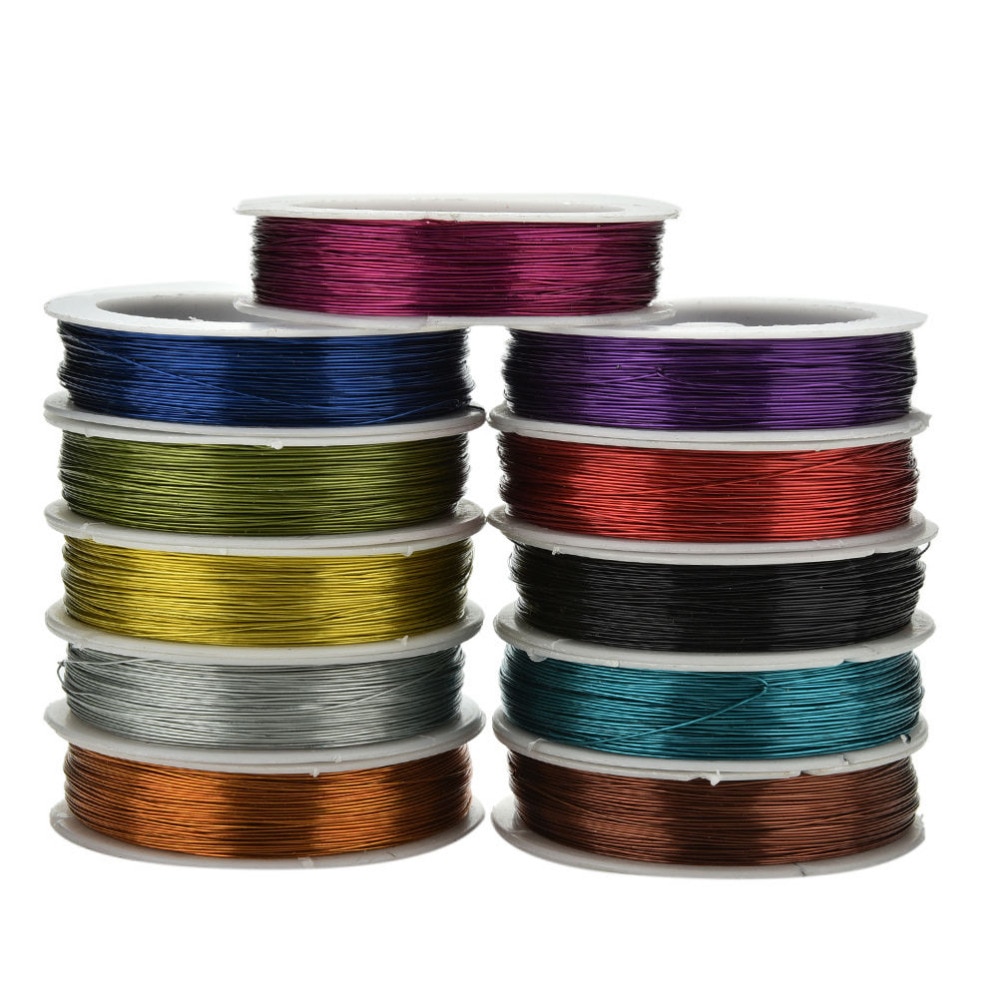 Fil artisanal en fer 0.5mm 40m | Bobine de mm, fil métallique doux pour bricolage de bijoux, guirlande de fleurs décoratives/aiguille à aiguille