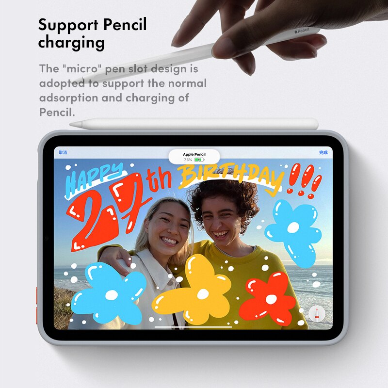 SUAIOCE Neue matt Für iPad Mini 6 fallen TPU Harte Rückseitige Abdeckung für iPad Mini. 8,3 Zoll transparent stoßfest Schutzhülle