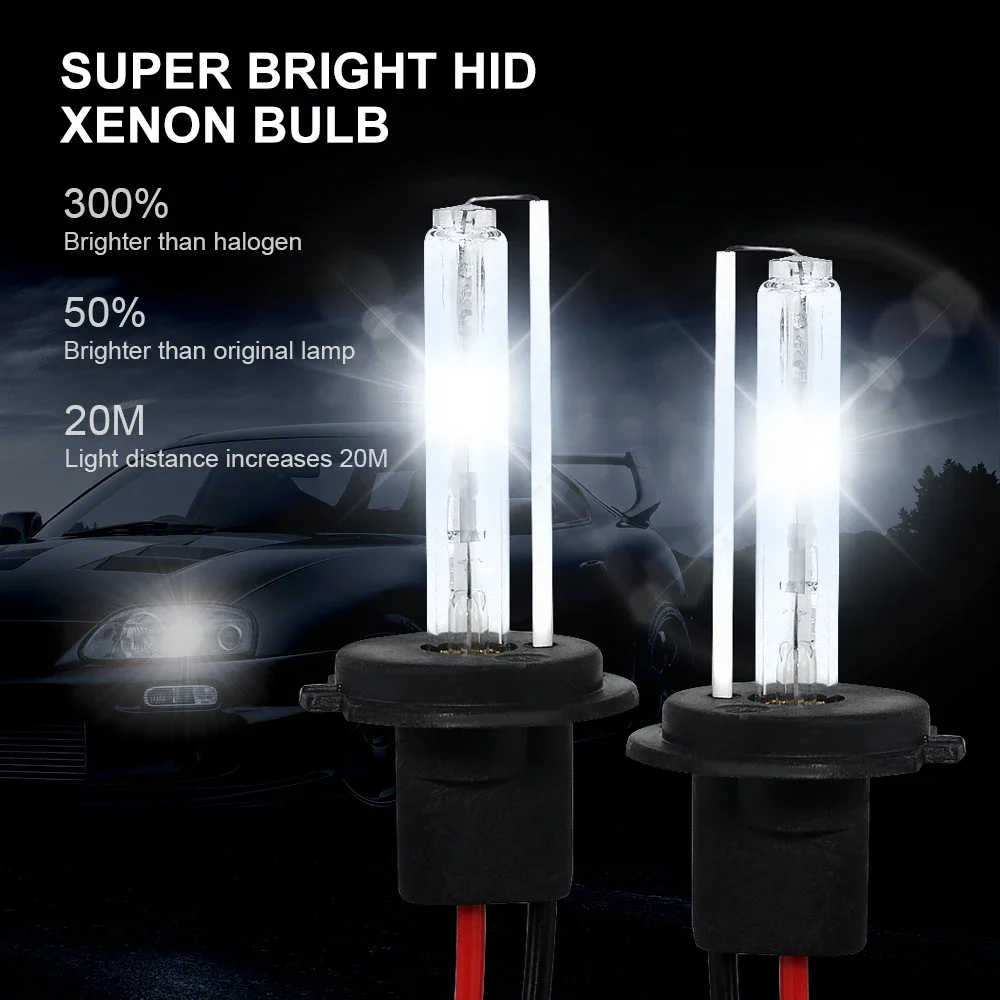 Kit de bombillas de xenón H7 H4 H11 H1 H3 9005 9006 faro de xenón con bloque de balasto de 55W 6000k 4300k 8000k 12000k accesorios para coche
