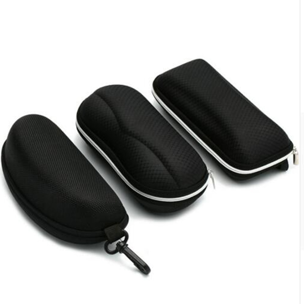 Mænd kvinder briller etui briller solbriller boks hårdt beskytter rejse pack pose briller etui sort bærbart briller tilbehør
