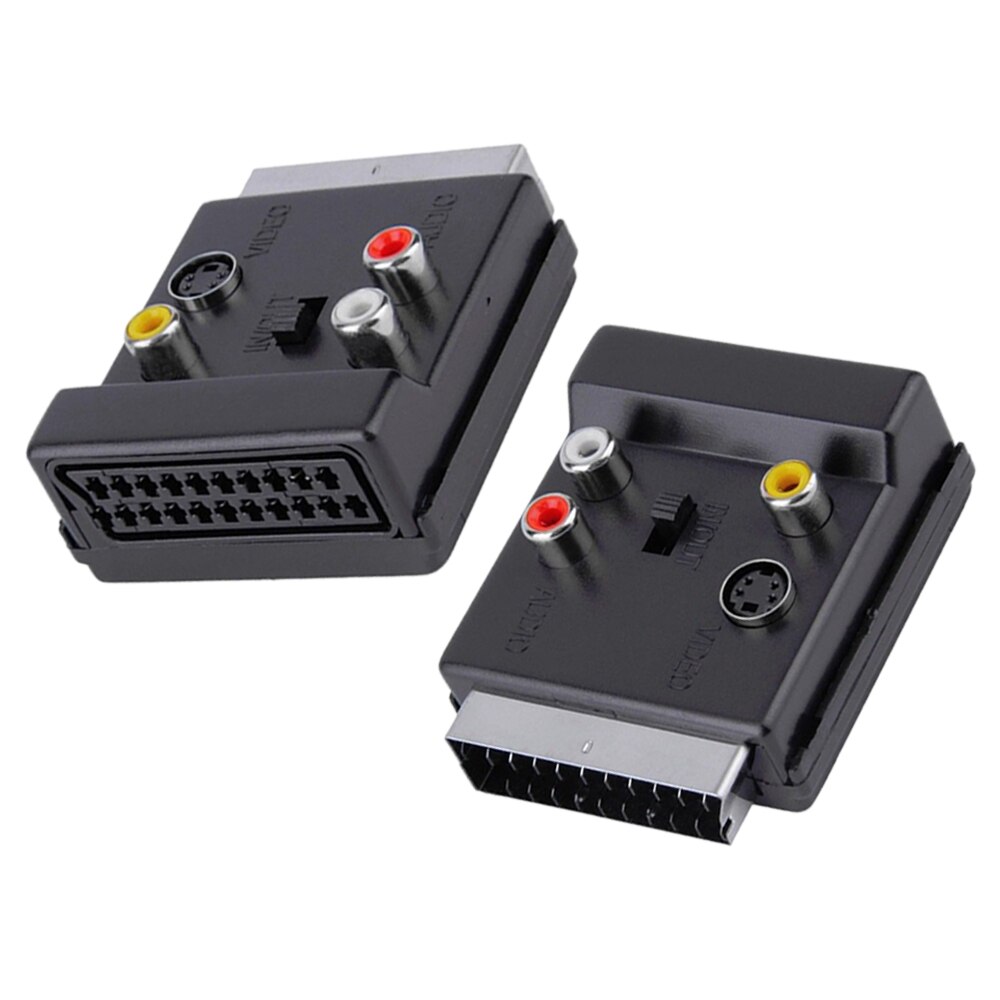 Video Av Tv Converter 20 Pin Scart-Compatibel Male Naar 3 Rca Vrouwelijke S-Video Audio Video Adapter kabel Connector Jack