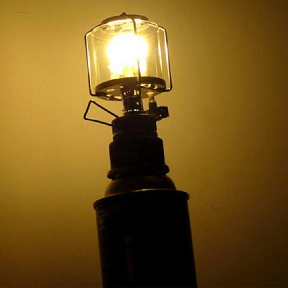 Mini Lanterne De Camping à Suspension - Lampe à Gaz Portable Pour Tente - En Verre - Neuf