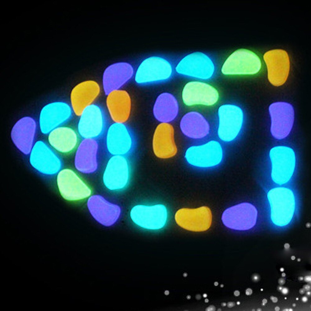 50 Glow In Dark Pebbles Stone Home Garden Walkway Aquarium Fish Tank Valentine Glow In The Dark Garden Pebbles Stones Rocks