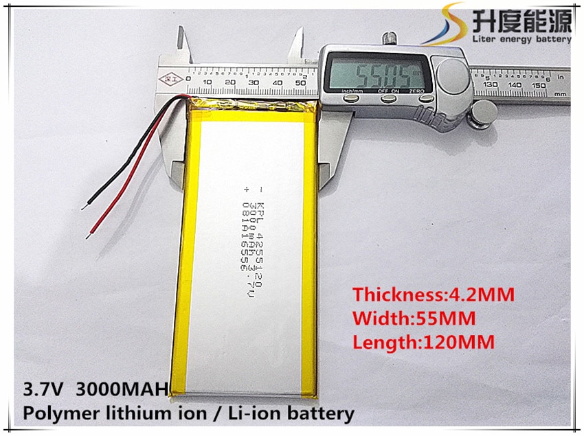 Migliore batteria di marca batteria tablet 3.7 V 3000 mah ultra-sottile ad alta capacità FAI DA TE tablet 4255120