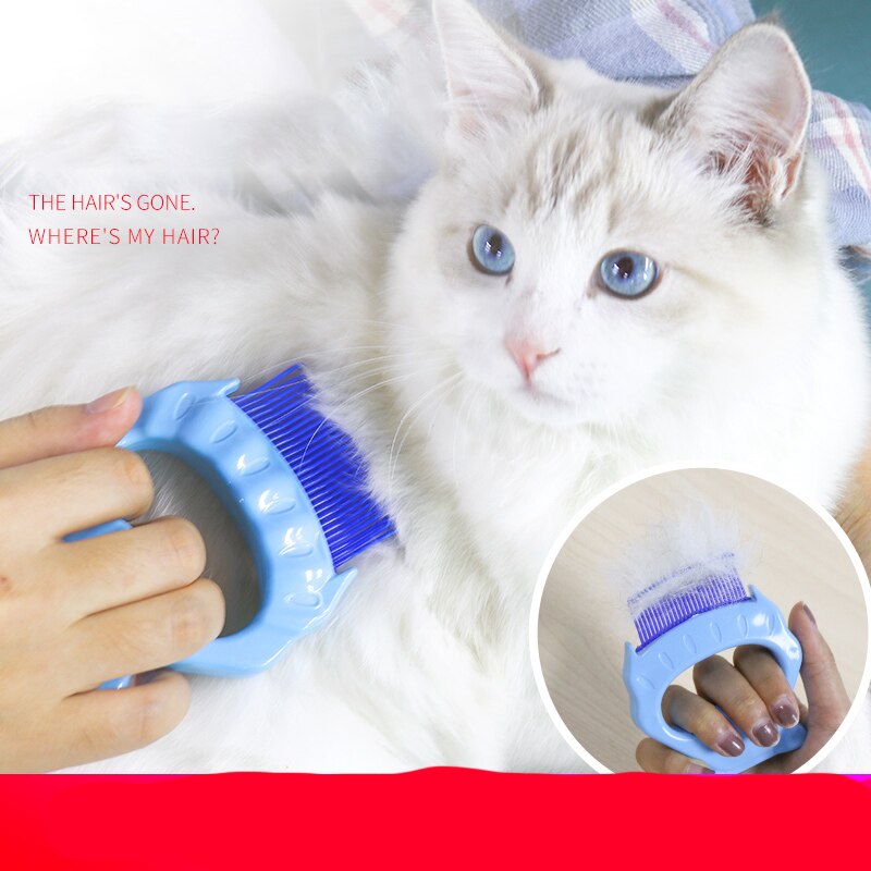 Cepillo de cardado para pelo corto para mascotas, productos para gatos, accesorios de cepillo para gatos, cepillos de esquina para pelo de masaje, peine de pulgas