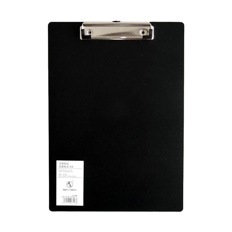 Bloc-notes Simple A4 A5, bloc-notes à feuilles mobiles, pinces d&#39;écriture pour fichiers, fournitures de papeterie scolaire et de bureau: A4-BK