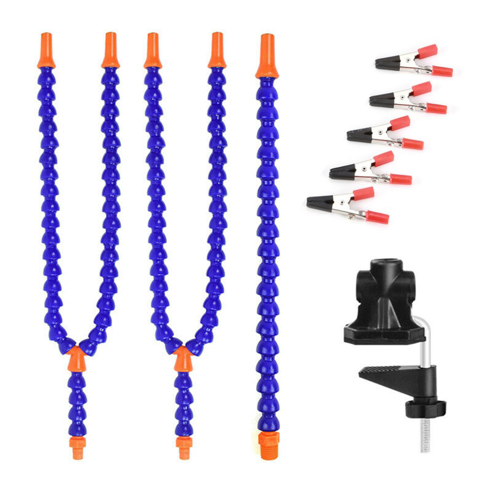 Table Clamp Soldering Station With 5 Flexible Arms Soldering Iron Holder PCB Welding Repair Tools Vise Hand Welding Station